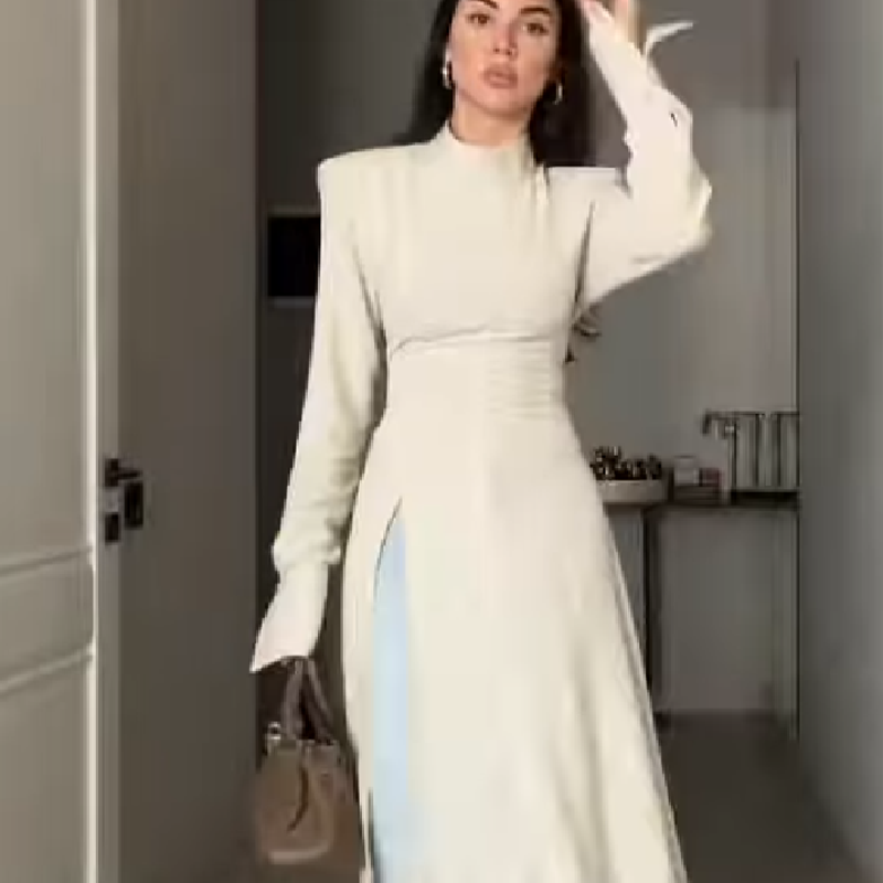 Women'S Formal Evening Wear Tops - Women's Elegant High Neck Long Sleeve