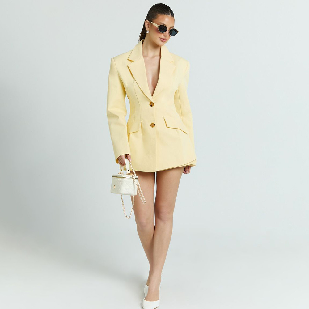 Light Yellow Women's 2Pic Suit - đánh giá và giá Yellow Formal Wear Women