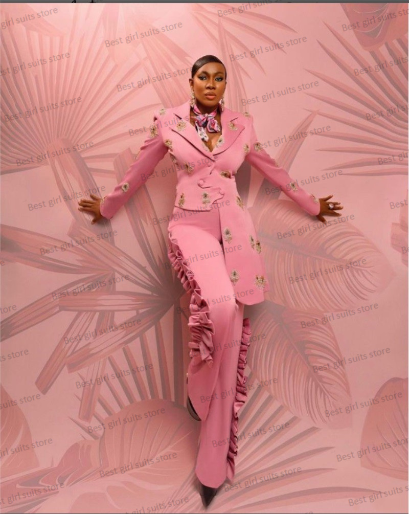 Pink Wedding Women Suit Set Bl - đánh giá và giá Women Formal Wear Trousers