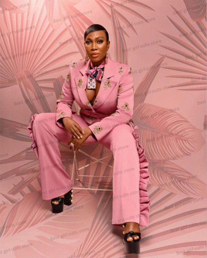 Pink Wedding Women Suit Set Bl - đánh giá và giá Women Formal Wear Trousers