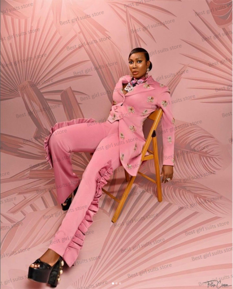 Pink Wedding Women Suit Set Bl - đánh giá và giá Women Formal Wear Trousers