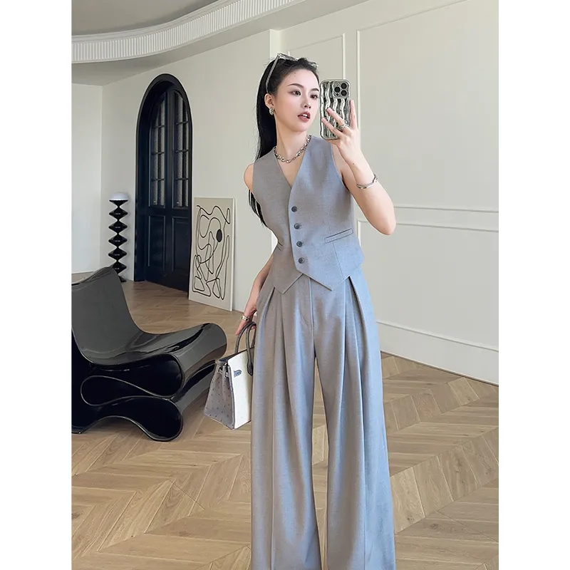 Women's Sleeveless Vest Wide-L - đánh giá và giá Women Formal Wear Trousers