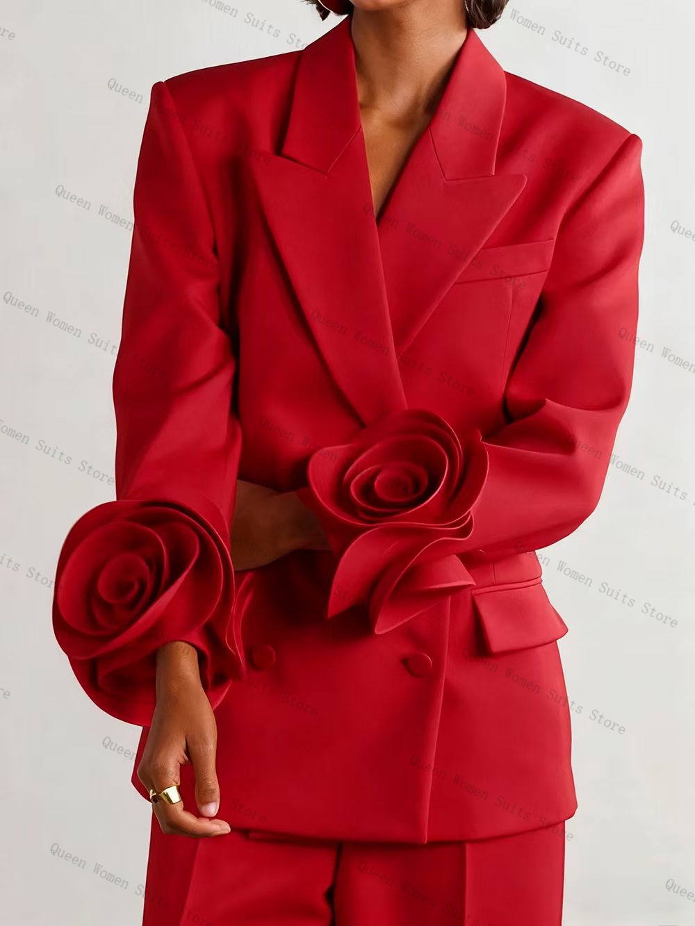 Luxury Red Women Suit Set 2 Pc - đánh giá và giá Women Formal Wear Trousers