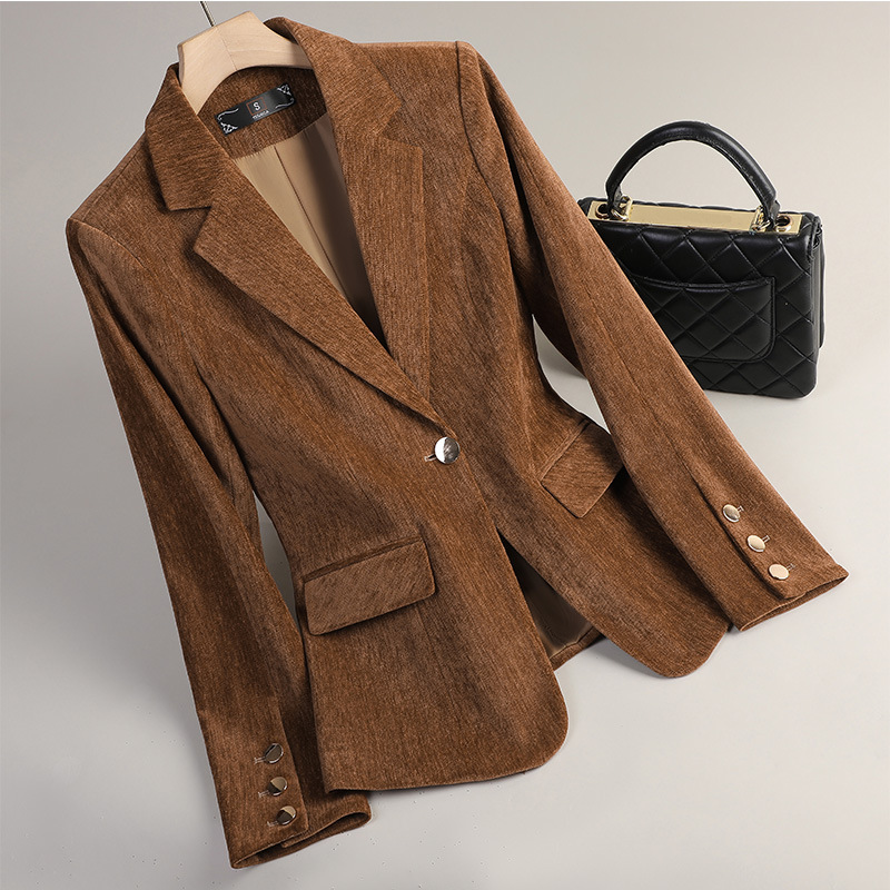 Yellow Gold Velvet Blazer Wome - đánh giá và giá Yellow Formal Wear Women