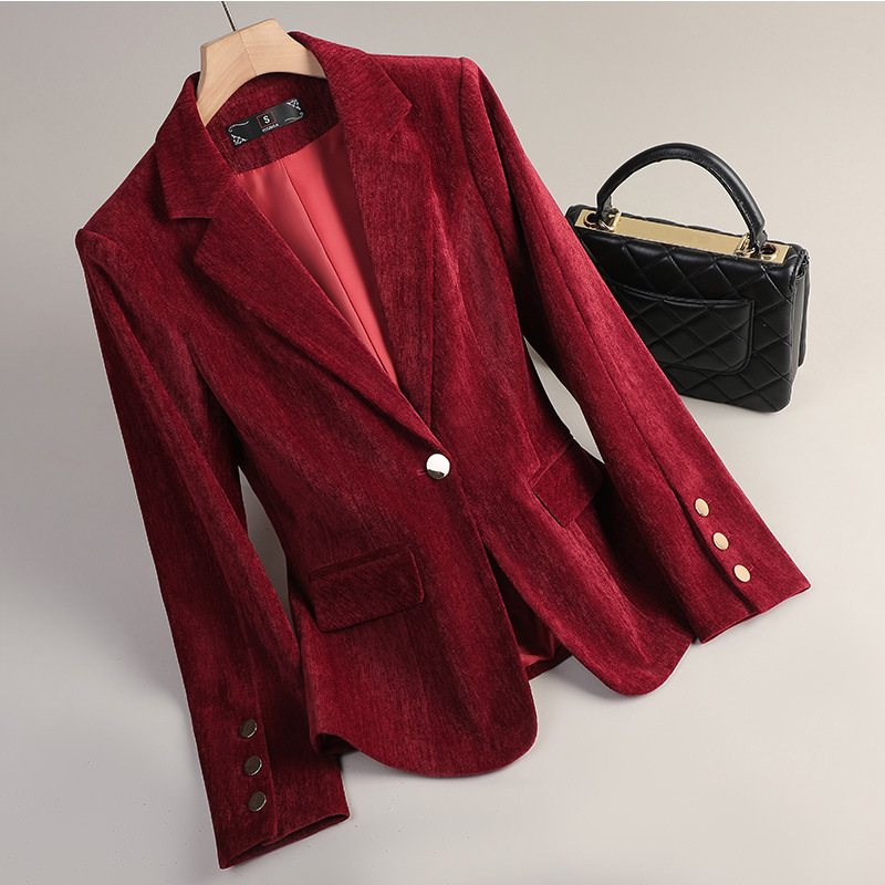 Yellow Gold Velvet Blazer Wome - đánh giá và giá Yellow Formal Wear Women