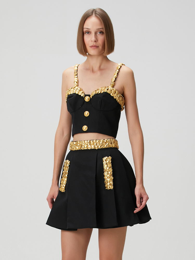 VC Black Two Piece Set Dress w - đánh giá và giá Women'S Formal Evening Wear Tops