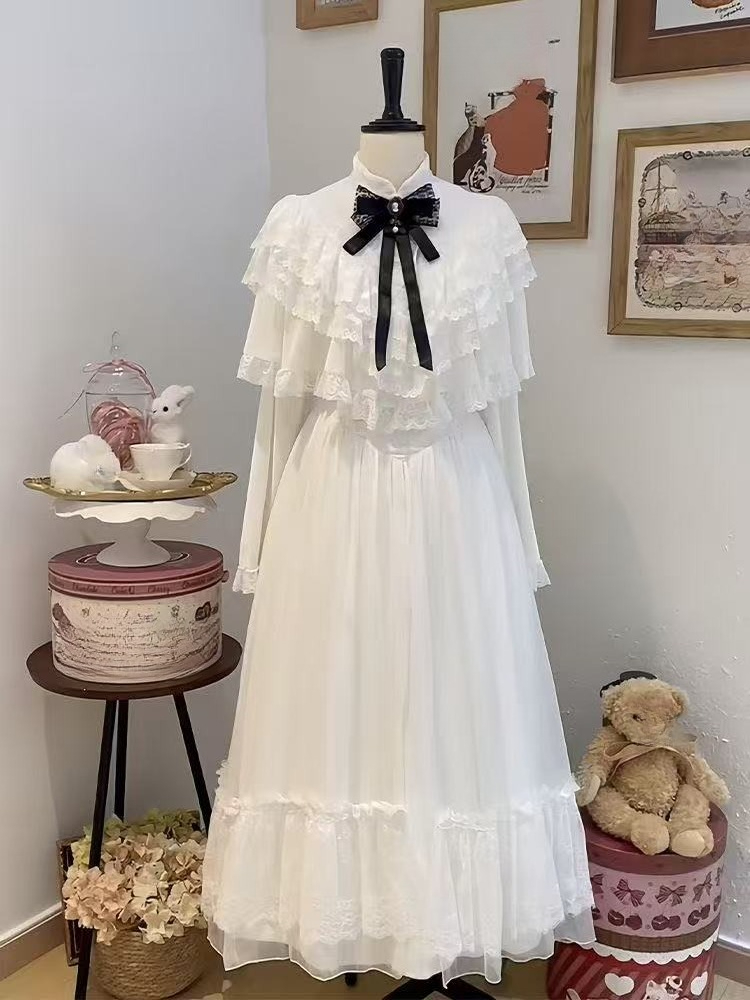 Japanese Short Sleeve Bow Lace - đánh giá và giá Women'S Elegant Formal Wear
