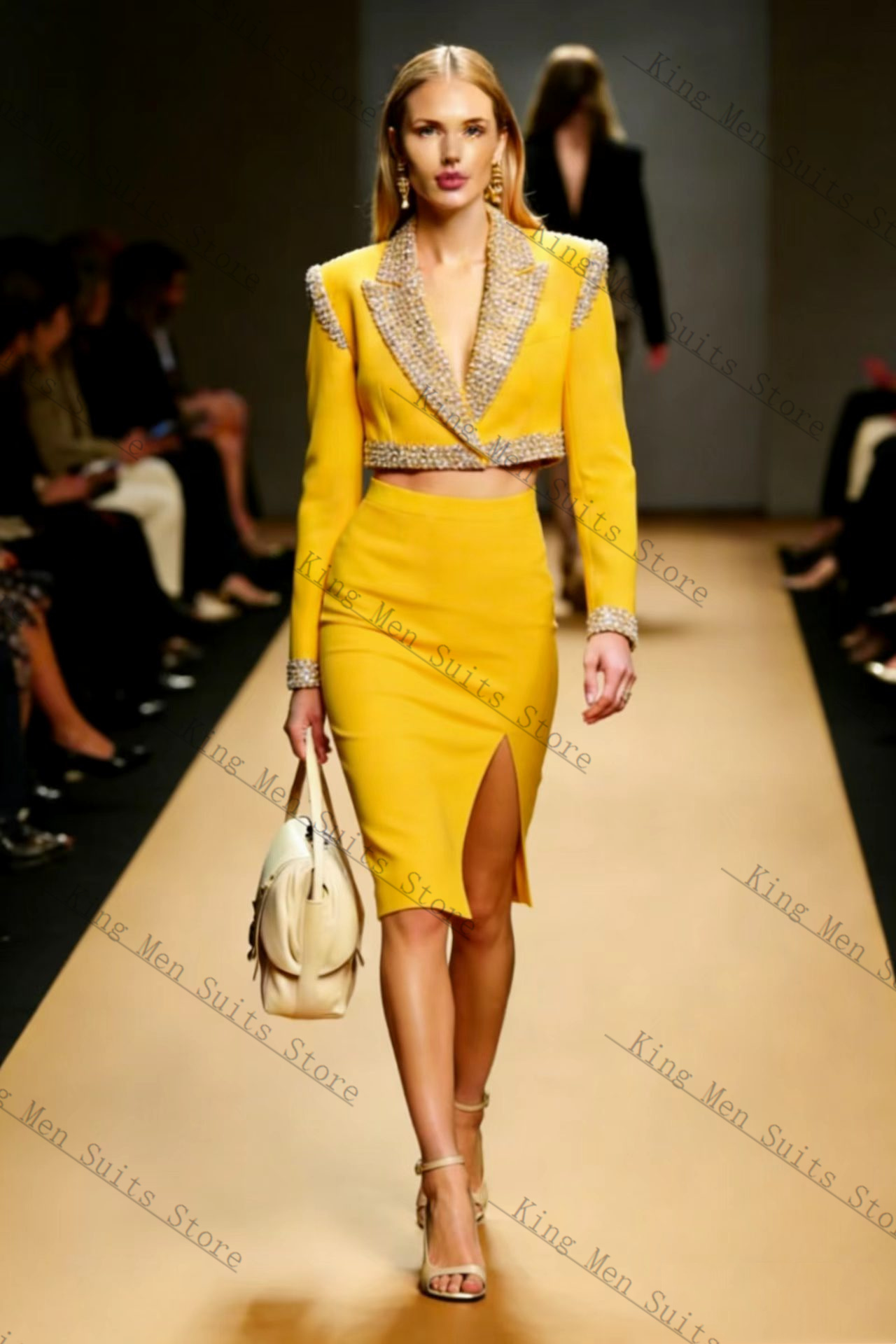 Yellow Crystals Women Suit Ski - đánh giá và giá Yellow Formal Wear Women