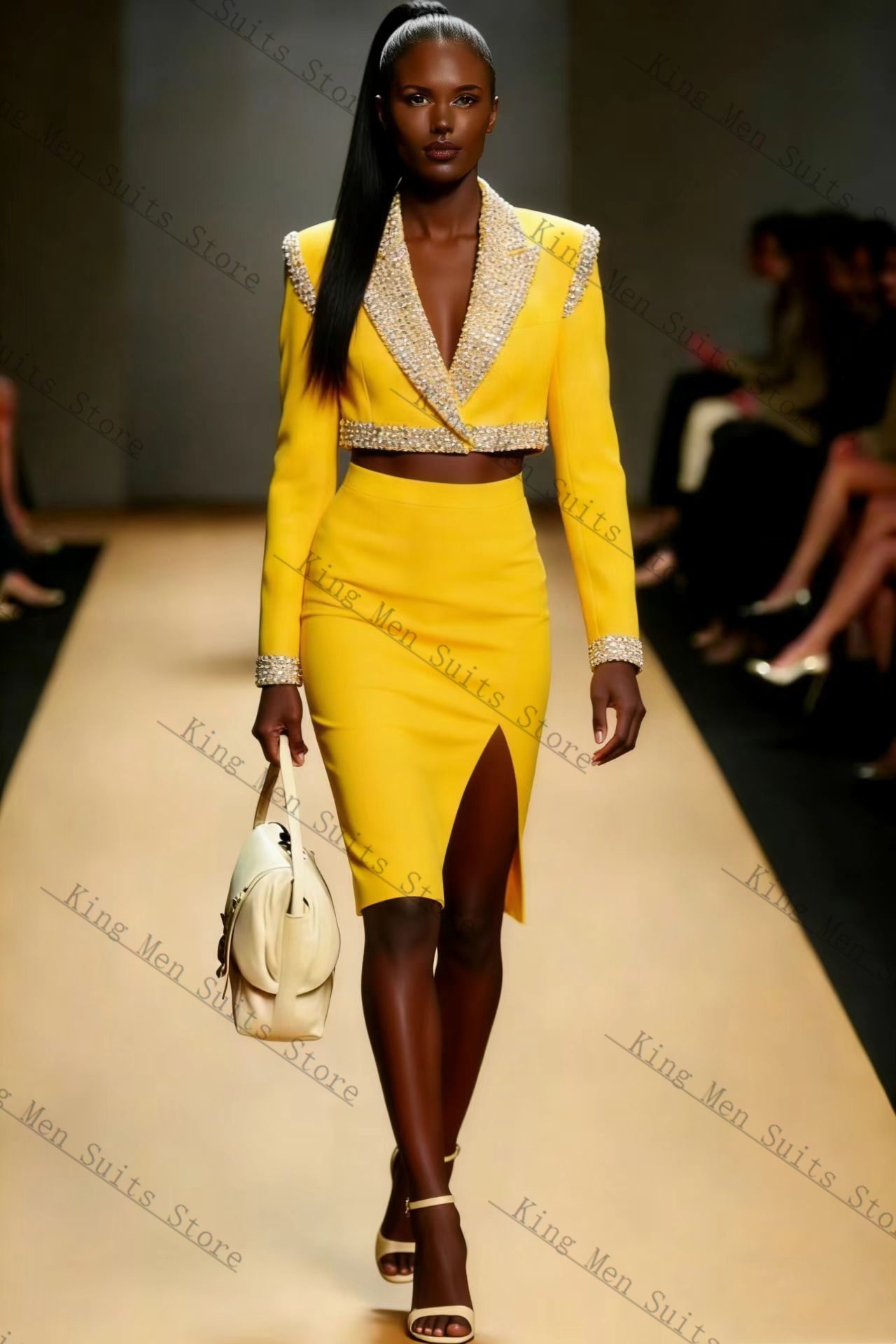 Yellow Crystals Women Suit Ski - đánh giá và giá Yellow Formal Wear Women