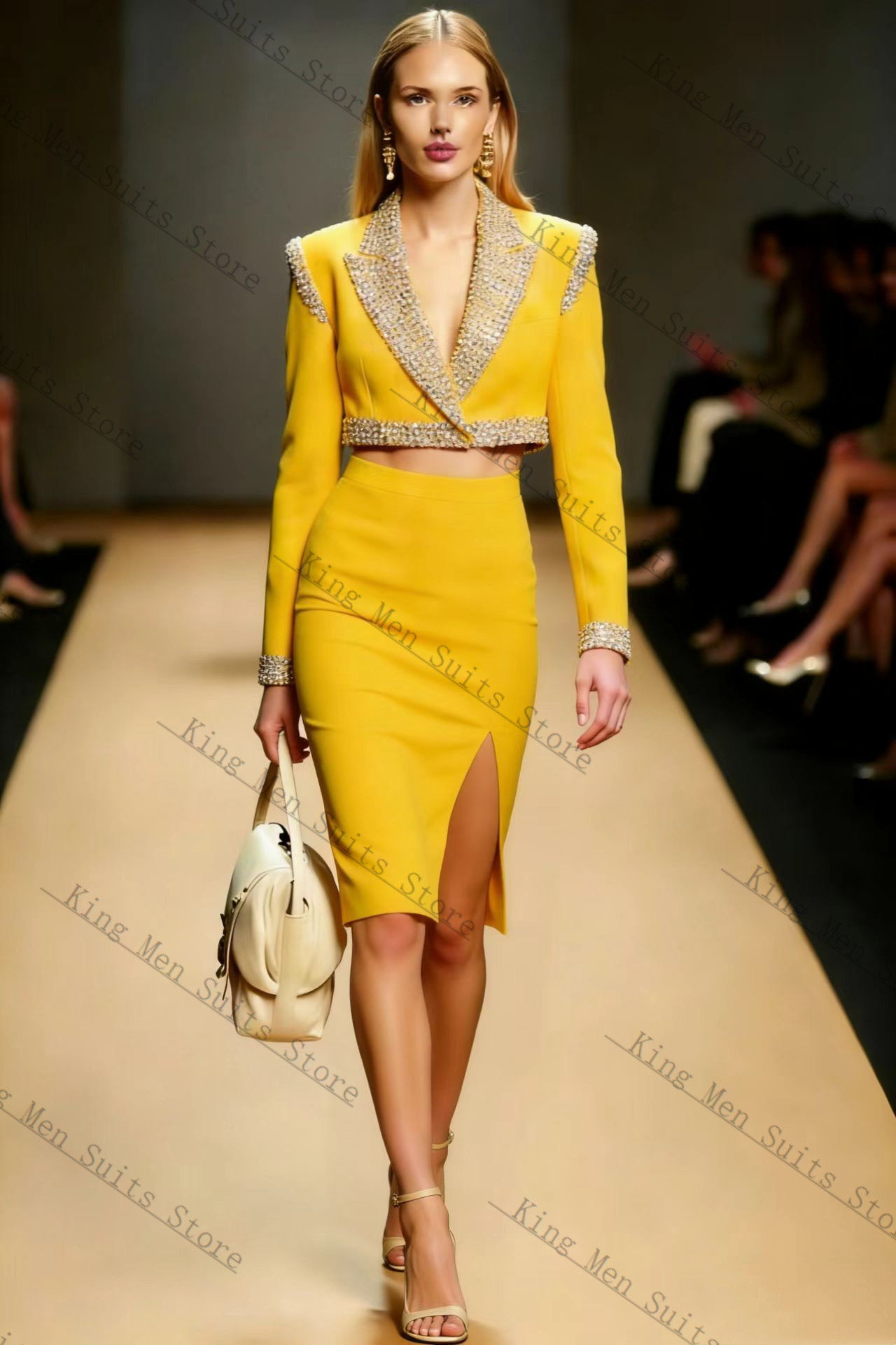 Yellow Crystals Women Suit Ski - đánh giá và giá Yellow Formal Wear Women