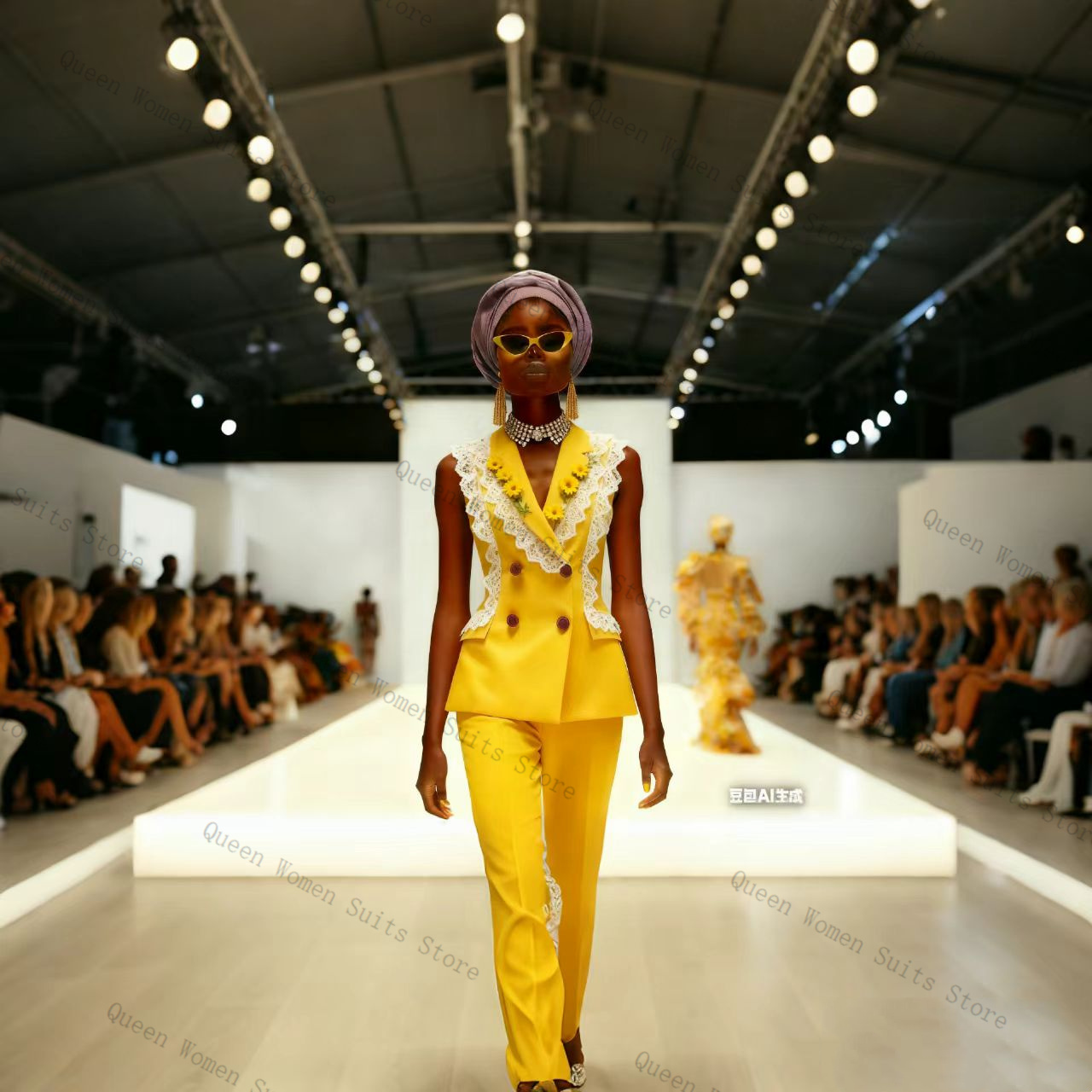 Yellow White Lace Women Suit P - đánh giá và giá Yellow Formal Wear Women