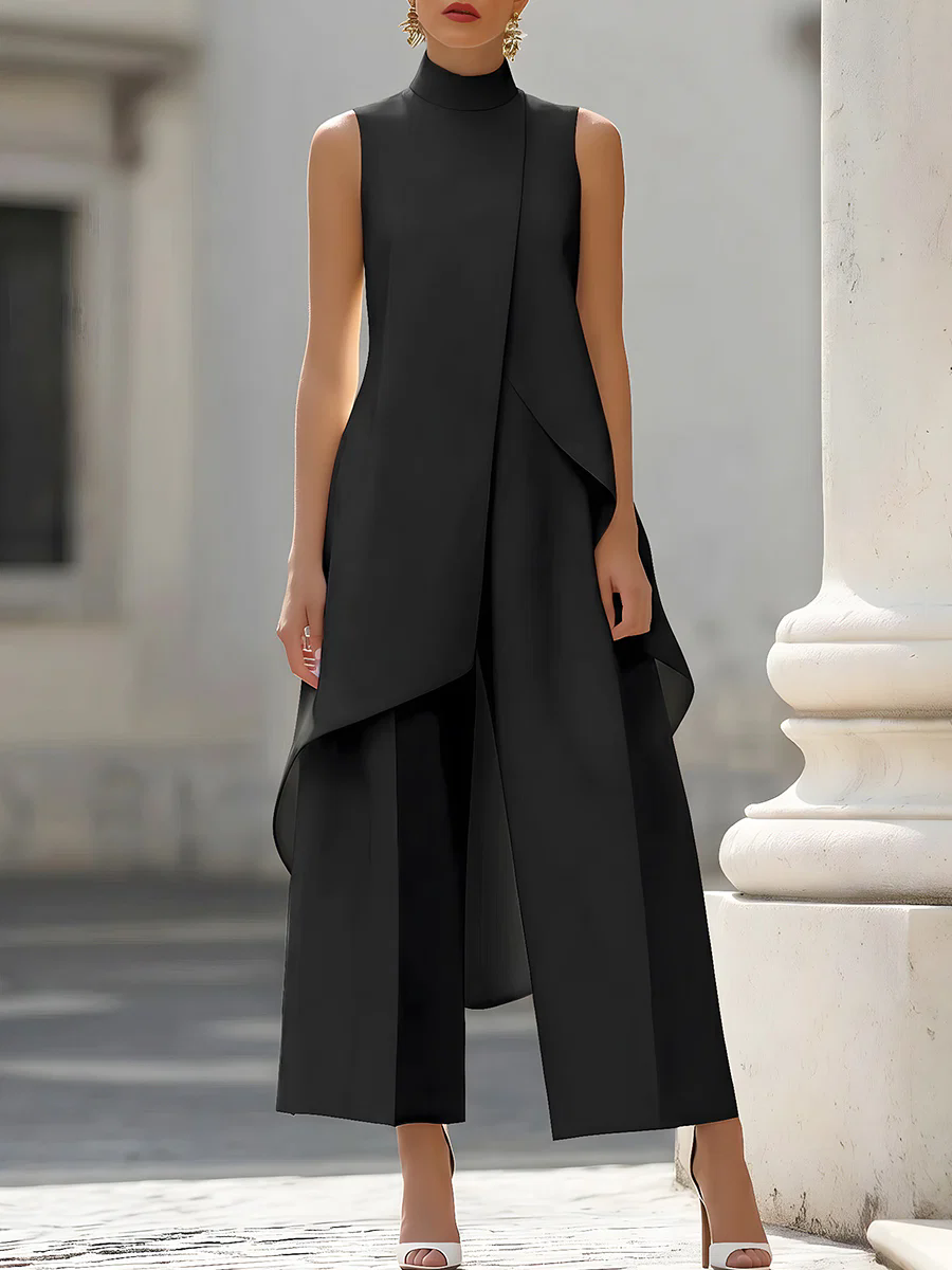 Sleeveless High Neck Asymmetri - đánh giá và giá Women'S Elegant Formal Wear
