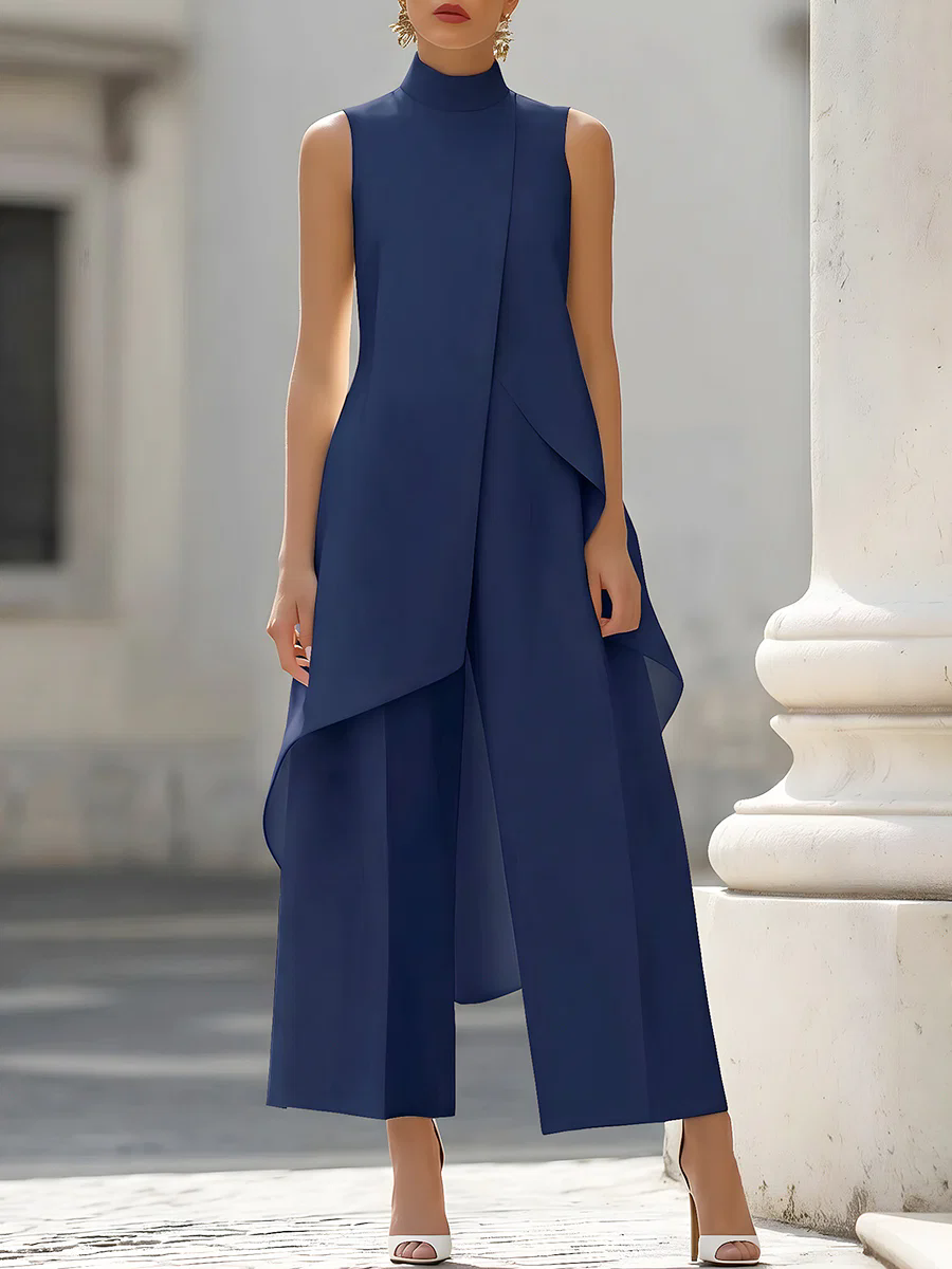Sleeveless High Neck Asymmetri - đánh giá và giá Women'S Elegant Formal Wear