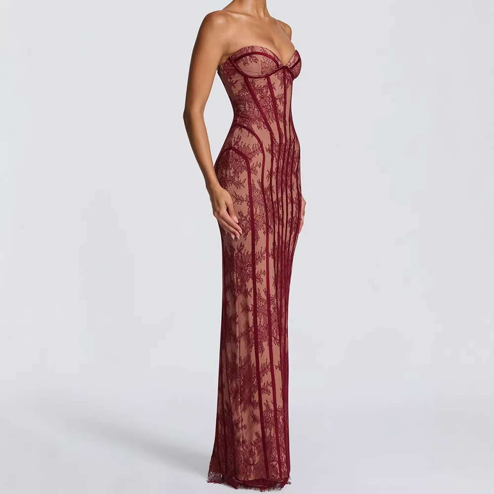 Strapless Bodycon Maxi Dress f - đánh giá và giá Women'S Elegant Formal Wear