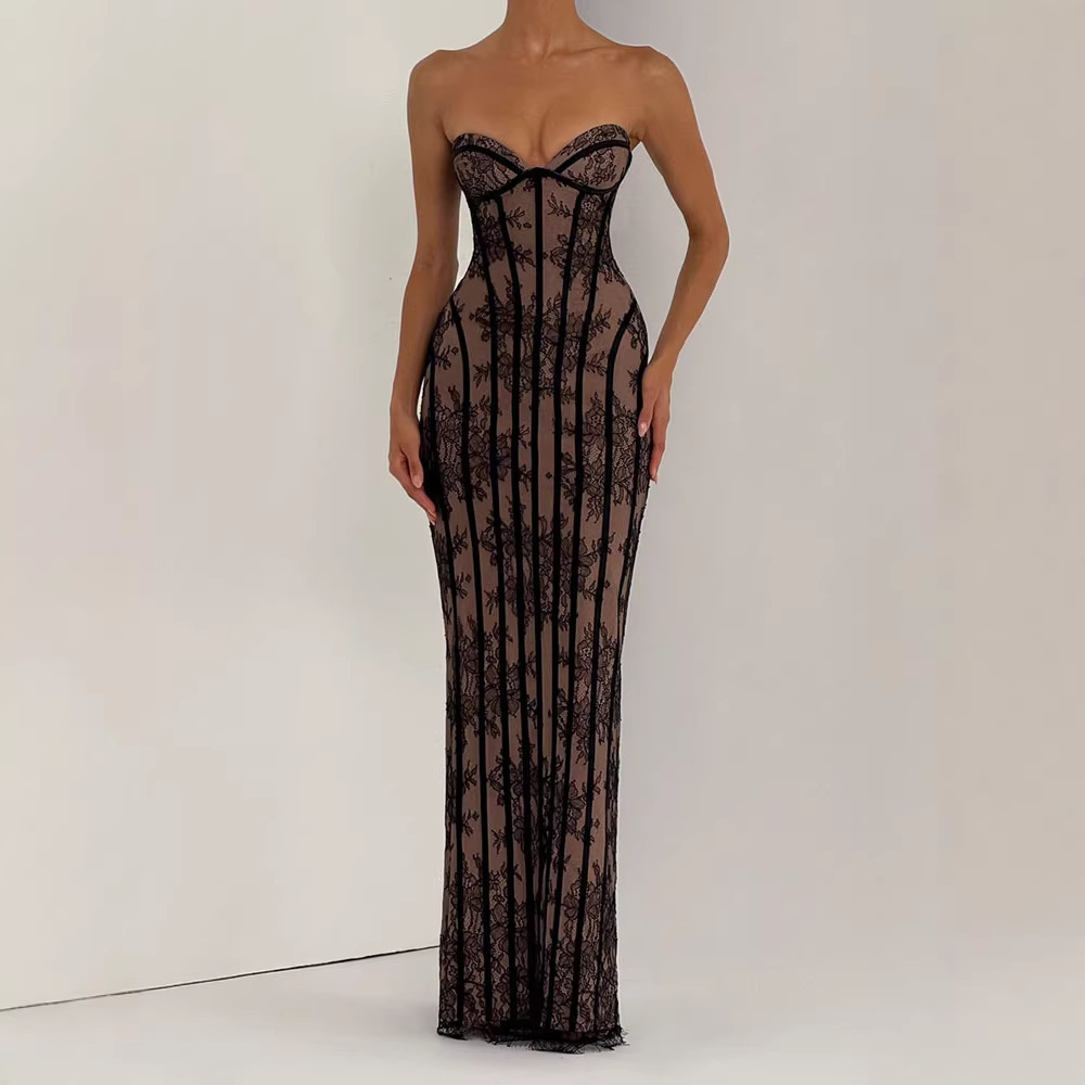 Strapless Bodycon Maxi Dress f - đánh giá và giá Women'S Elegant Formal Wear