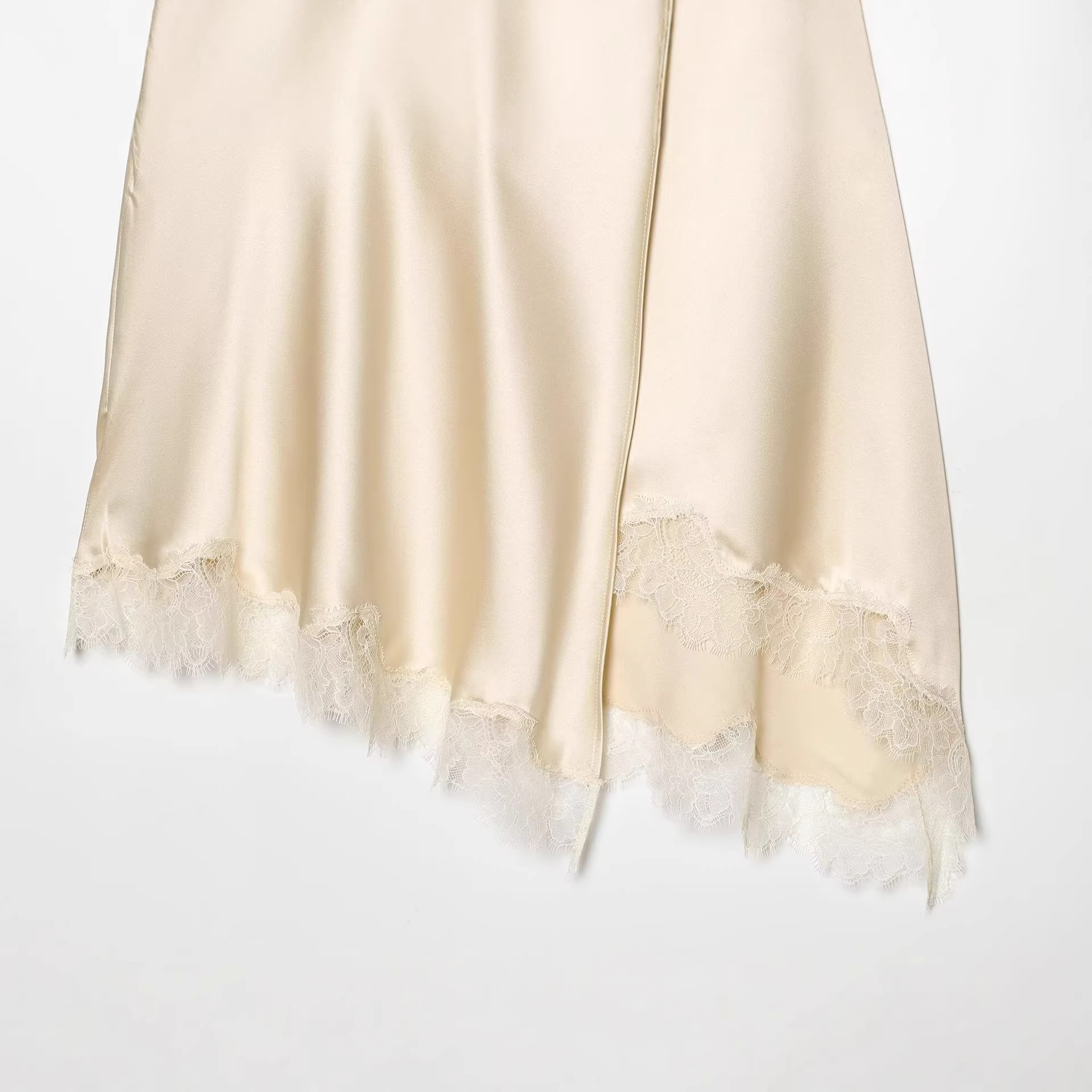 Women's Elegant Satin Lace Hem - đánh giá và giá Yellow Formal Wear Women