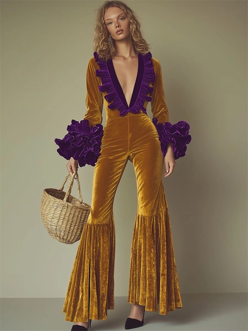 Yellow Purple Velvet Women Jum - đánh giá và giá Yellow Formal Wear Women